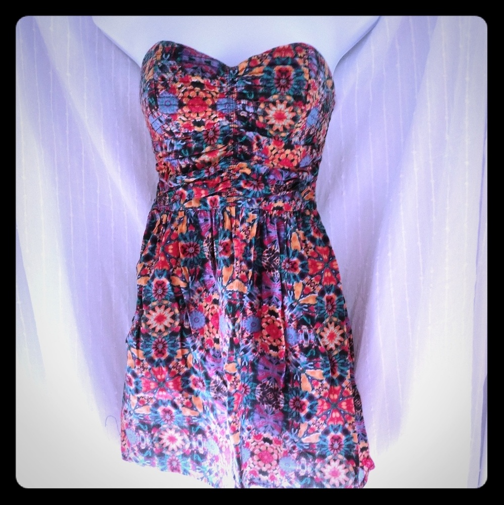 Band of Gypsies Strapless Floral Sundress
